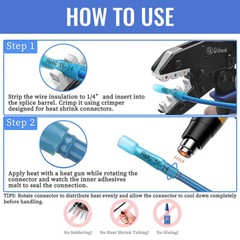 500X Heat Shrink Butt Splice Wire Connector Insulated Waterproof Crimp Terminals