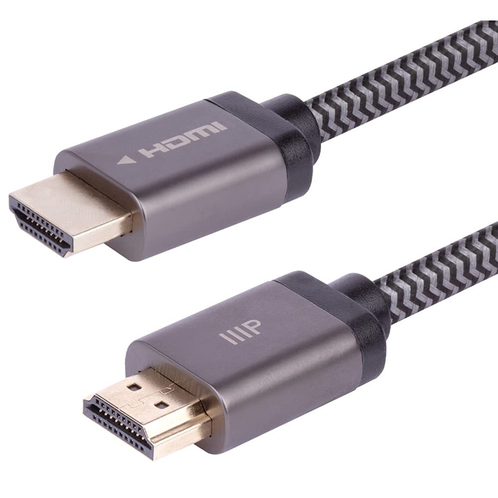 Monoprice 8K Certified Braided Ultra High Speed HDMI Cable 48Gbps 1 Pack