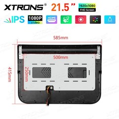 21.5″ Flip Down 1080P LCD IPS Monitor for Car Coach Bus Kitchen HDMI IR USB MP5