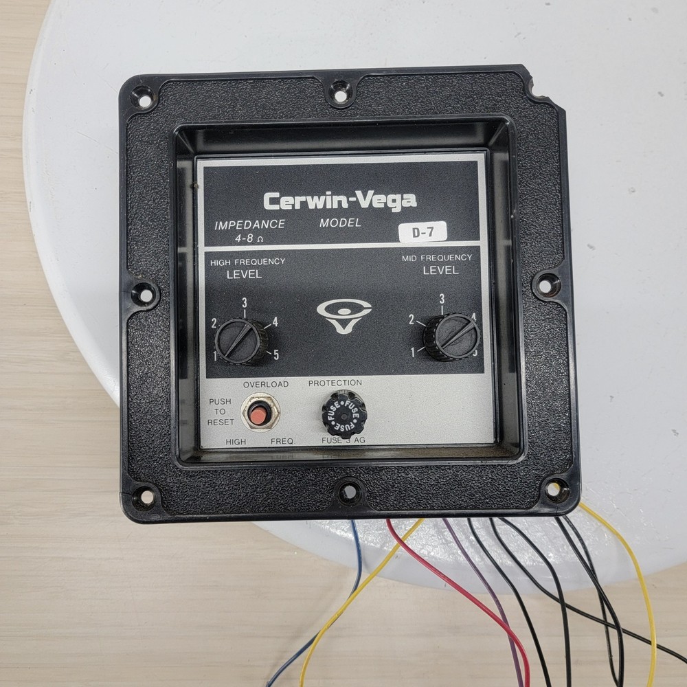 Cerwin-Vega D-7 Speaker Crossover Control Panel 4–8Ω Untested Original