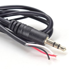 2pcs 1M/3.3ft 3.5mm 1/8″ Stereo Male Plug to Bare Wire DIY 2 Wire AUX Cable US