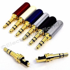 Lot 3.5mm 3 Pole Male Repair headphone Jack Plug Metal Audio Soldering US -b231
