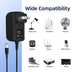 12V 2.5A Power Supply Adapter with 5.5X2.5mm Plug for DVR CCTV Security Camera