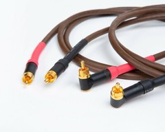 Belden 8402, 3502ABAU to Angle 3502ABAU Black Gold HI-FI RCA Interconnect Cable.