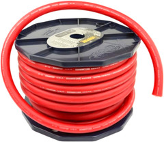 17ft. 1/0 Gauge RED OFC Wire Strands Copper Marine Grade Cable High Quality