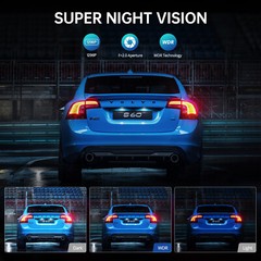 AZDOME 1296P Dash Cam WiFi Night Vision Parking Mode Small Camera for Car 1080P