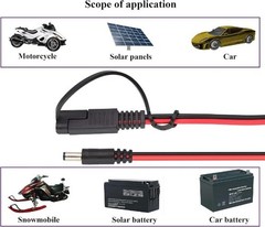 DC to SAE Connectors Cable SAE Plug to DC 5.5mm x 2.1mm M Color: 0.5m-DC-2Pack