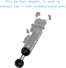 1 Inch Ball Mount Base Adapter to 1″ Ball Extension Arm Compatible with RAM Moun