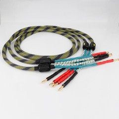 HI-END Pair Speaker Cable Bi-Wire 12 AWG HiFi Loudspeaker Single Wire