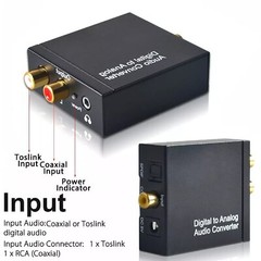 Digital to Analog Audio Converter Optical/Coaxial In Headphone/Speaker RCA out
