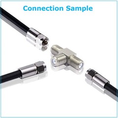 F Type Connector Triple 3 Way Splitter TV RF Coaxial Coax Adapter USA