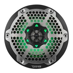 2 Pair DS18 NXL-6M/BK HYDRO Black 6.5″ 1200W 4-Ohm 2 Way Marine Speakers RGB LED