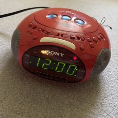Sony ICF-CD831 RED PSYC Dream Machine CD Player, Alarm Clock, Radio WORKING