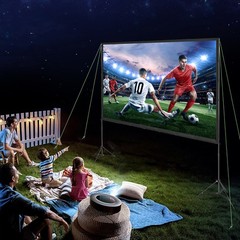 VEVOR Projector Screen with Stand 120/100/150 inch 16:9 4K 1080 HD Movie Screen