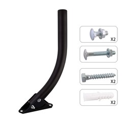 Antenna Mount – 1 BY ONE Attic Adjustable Weather Proof 15.31 inch, Black