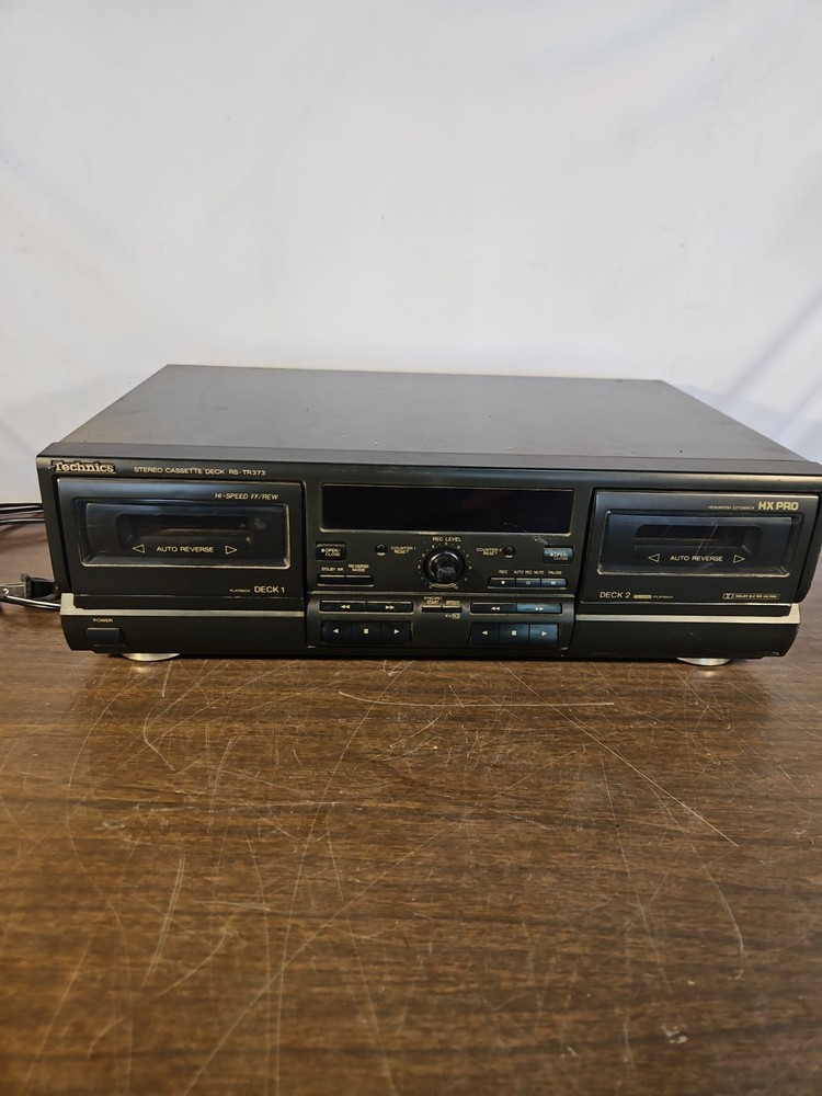 Technics RS-TR373 Double Stereo Cassette Deck HX PRO Needs Heads Cleaned Works