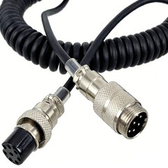 8 Pin Mic Cable Male to Female Cord Coiled Extension FOR YAESU ICOM KENWOOD