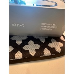 Ativa Wired Headset with Adjustable Microphone Black Over-Ear 5345725