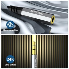Headphone Splitter, 3.5mm Male to 2 Female Ports, 1ft/0.30m Extension Cable…