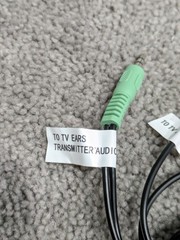 TV Ears RCA Analog Audio Cord Transmitter Analog Audio Out 2 Lot Cables NEW