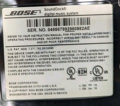 Bose SoundDock Series I 30 Pin iPod Speaker Dock 80GB iPod No Remote Tested