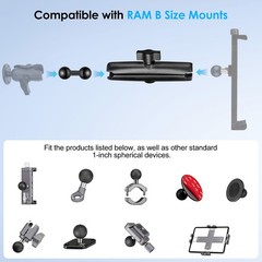 7.48″ Double Socket Arm Extension 1″ Ball for RAM B Size Mounts 360° Rotatable