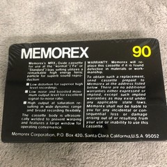 Memorex 90 MRX3 Oxide Normal Nias 90 minute Cassette Lot of 1 SEALED (BX6-MX1)