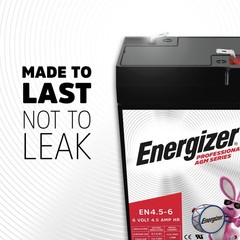 Energizer EN4.5-6 6V 4.5AH LongLasting Sealed Lead Acid AGM Rechargeable Battery