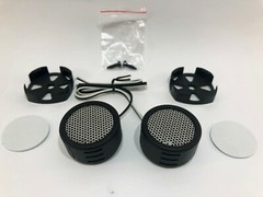 1 Pair of 1 Inch Car Tweeters Silver Super High Frequency Micro Dome Piezo