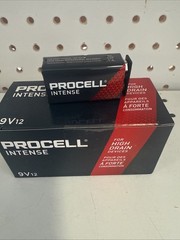 12 Duracell Procell Intense 9 Volt 9v Alkaline Batteries