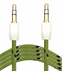 6FT LONG BRAIDED 3.5mm Male Audio Headphone Cable Stereo AUX Jack Adapter Plug