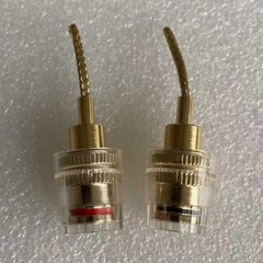 4* Banana Female to 2mm Pin Gold Plated Connector HIFI Cable Adapter Plug 4mm