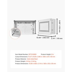 Structured Media Enclosure 9 in Recessed in-Wall TV Media Box with Cover