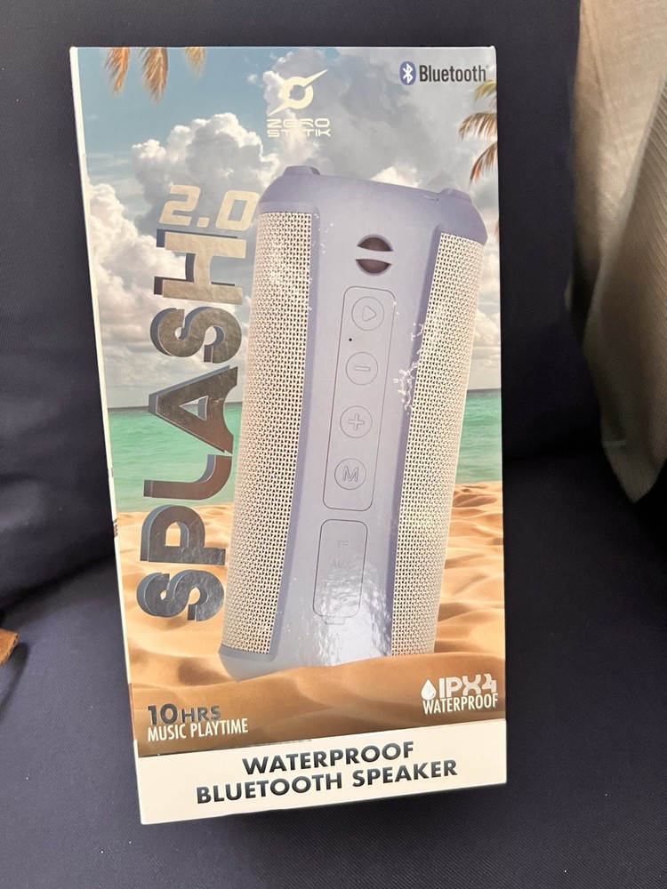 Zero Statik Splash 2.0 Waterproof Bluetooth Speaker – 10 Hours Music Playtime