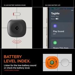 Spigen TagMe Bluetooth Tracker Item Finders with Apple Find My (iOS Only)