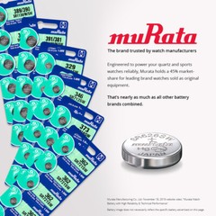 Murata 377 (SR626SW) Silver Oxide Watch Battery (20 Count) – Replaces Sony 377