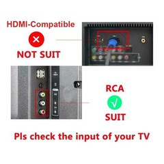Composite AV RCA to HDMI Video Converter Adapter 720p 1080p Upscaler USB Power