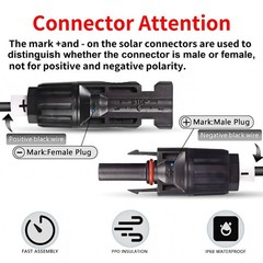 8mm to Solar Panel Extension Cable 16.5FT for Jackery/Anker/EBL/BLUETTI