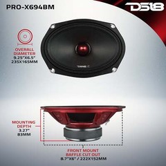 DS18 PRO-X694 6×9 Car Audio Loudspeaker Midrange 550W Max, 275W RMS, 4 Ohms