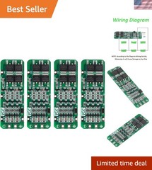 4pcs 3S BMS Protection Board for 18650 Li-ion Batteries – 12.6V 20A Safety Mo…