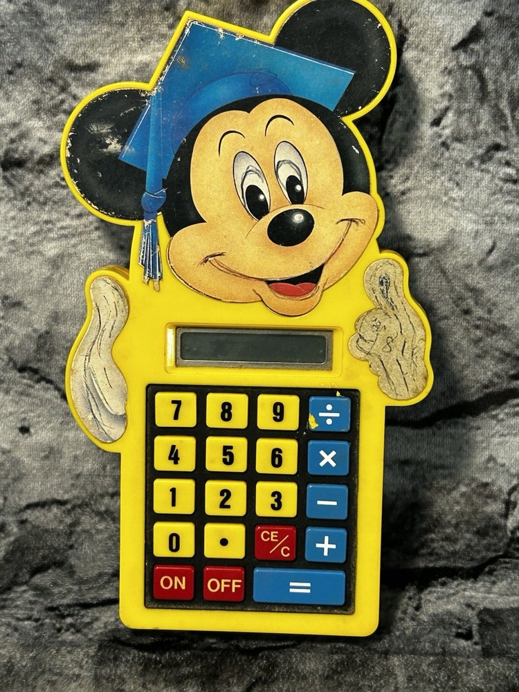 Radio Shack 23-582 Mickey Mouse Calculator Hong Kong Vintage Nostalgia USED