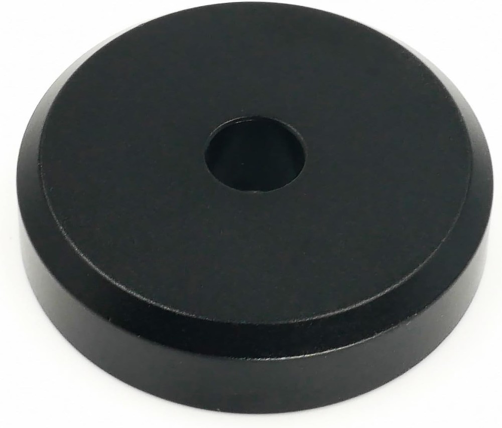 45 Record Adapter Aluminum 45 RPM for Player (Black) Black