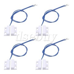 4x Recessed Wired Door Contact Sensor ABS Metal Switch White AC110-220V