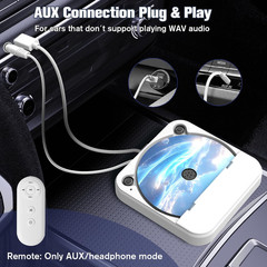 Car CD Player for CD Lovers, Road Trips, Home Listening, AUX & USB