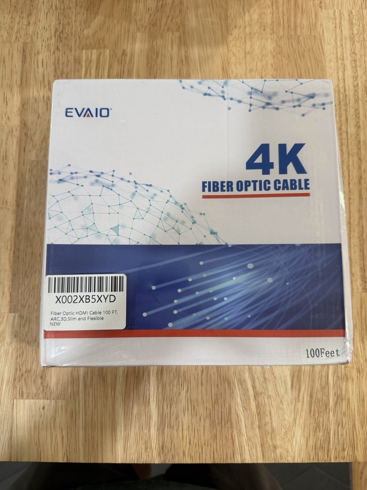EVAIO Fiber Optic HDMI Cable 100 Feet, HDMI 2.0, 18Gbps, Supports 4K@ 60Hz, 4…