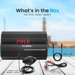 Pyle PLMRMP3B Marine 800W 4 Channel iPod/MP3 Power Amp+Volume Remote control