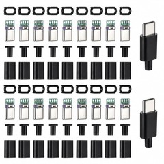 20 Sets USB 3.1 Type C Connector 24 Pins Male, USB 3.1 Type C Male Plug Socket C