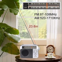Retekess TR604 AM FM Radio, Portable Radios with Best Reception, AC or D Battery