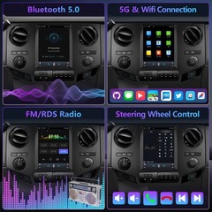 9.7″ Tesla Vertical Screen For Ford F250 F350 2009-2016 Car Radio GPS Navigation
