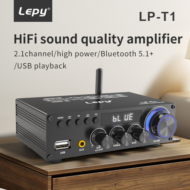 ‌High-Fidelity 2.1CH Amplifier: 108dB SNR & Lossless Music Playback‌
